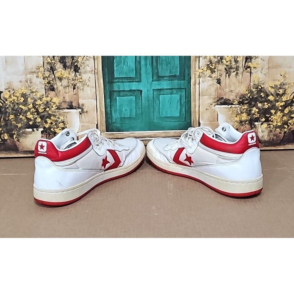 Converse Fastbreak 83 Mid White Casino Red Shoes Men's Sz 10 Women's Sz 11.5 - Picture 5 of 8